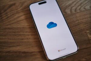A close up of a cell phone on a table